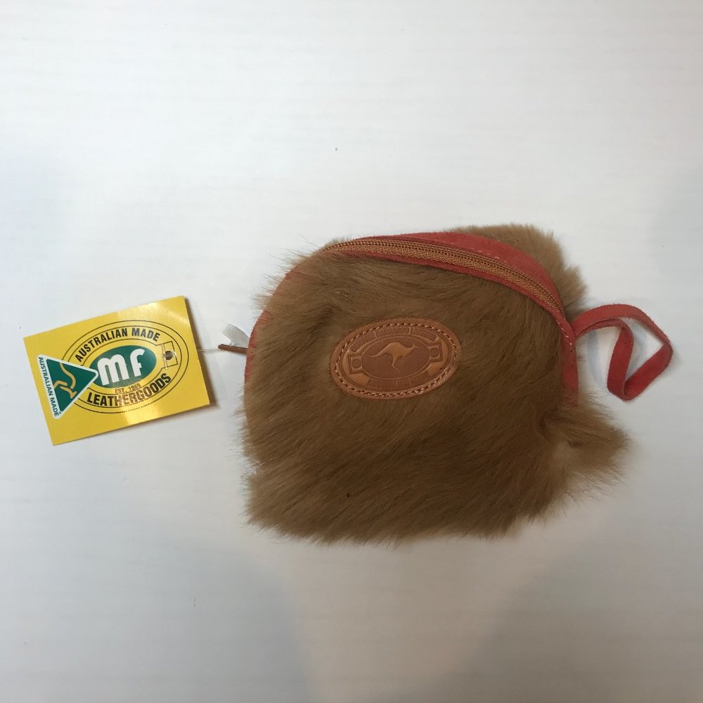 Genuine Kangaroo Leather/Fur Pouch by LEATHERGOODS